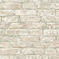 Inhome White Washed Denver Brick Peel & Stick Wallpaper Brown NHS3708